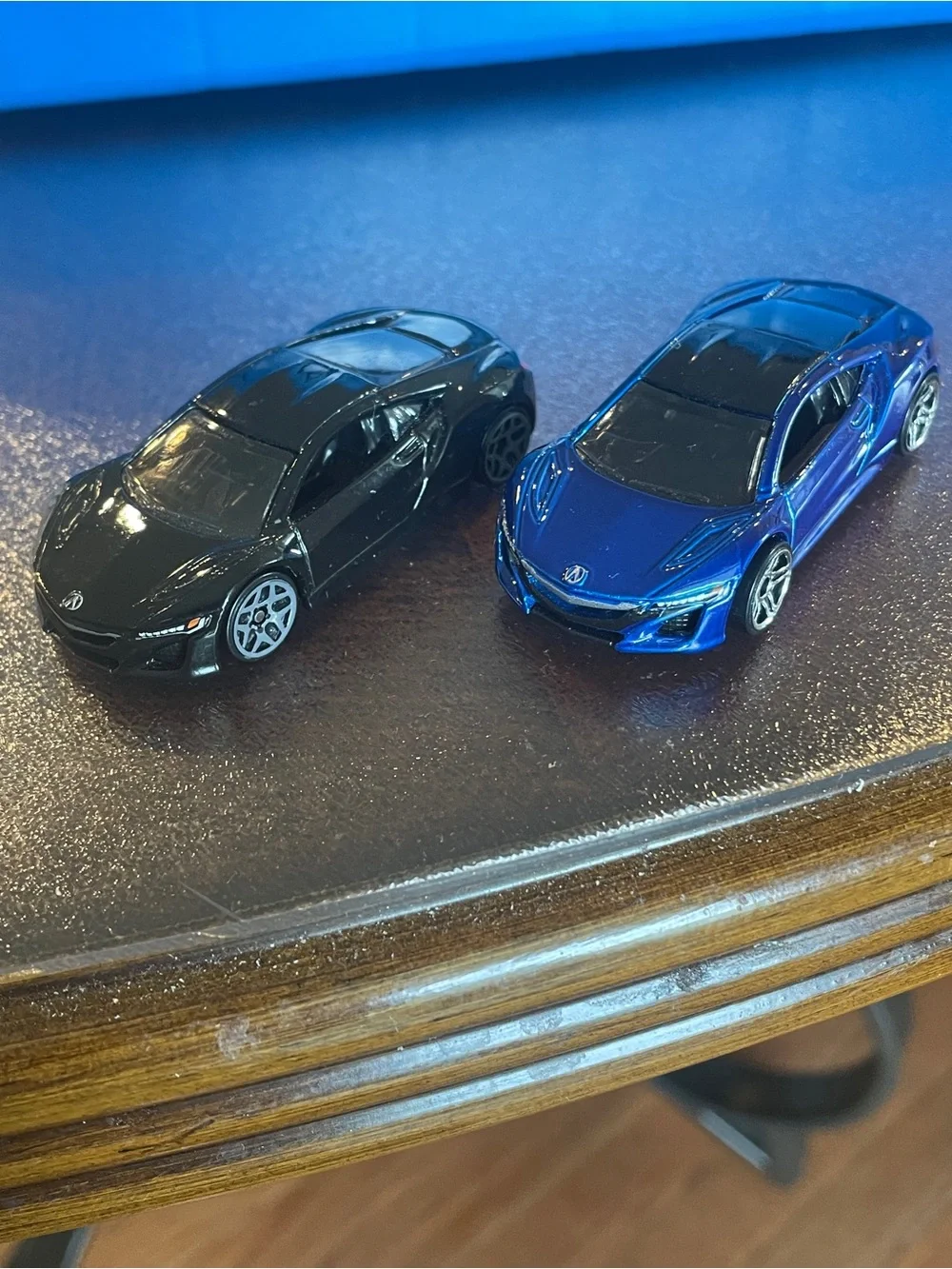 2) 17 Acura NSX Hot Wheels Blue and black 2015 Die-Cast cars